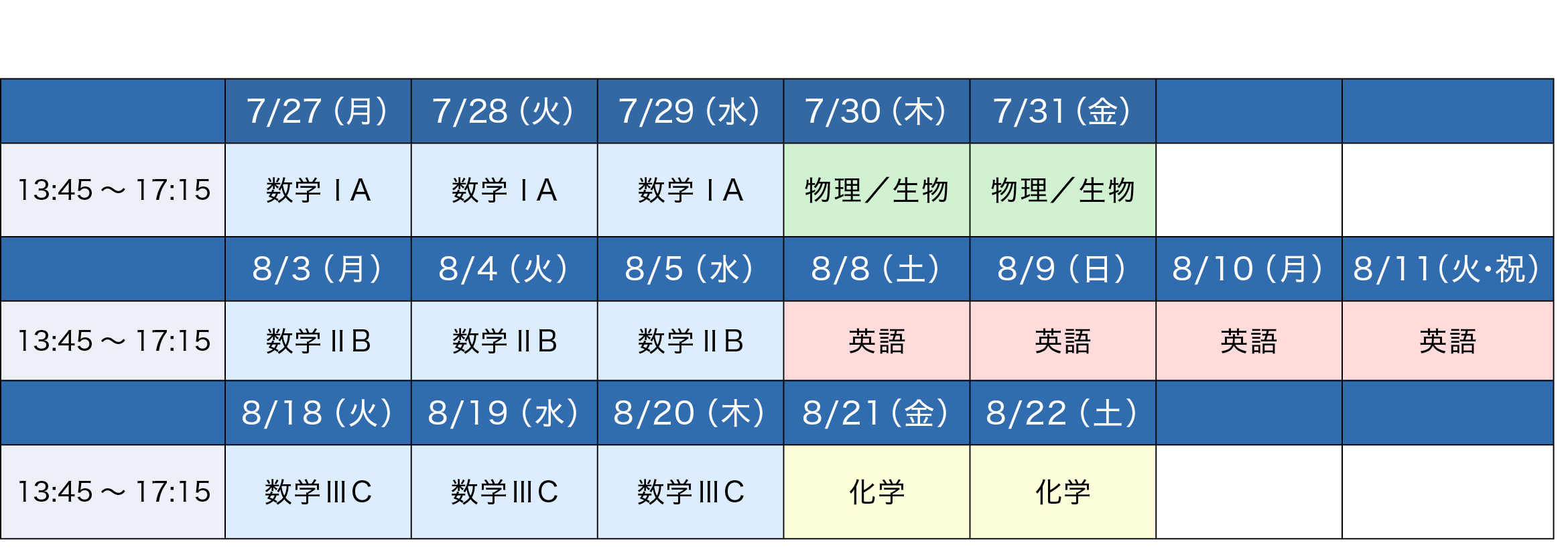 時間割