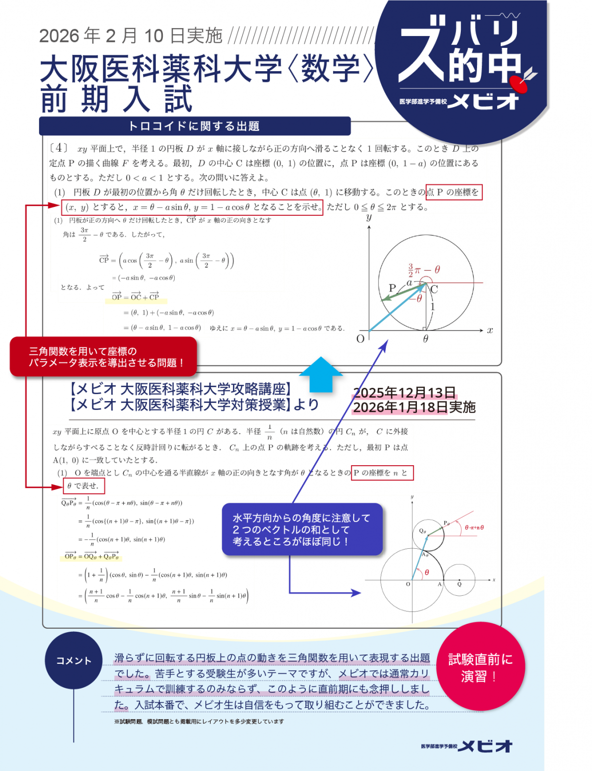 ズバリ的中大阪医科薬科大学前期
